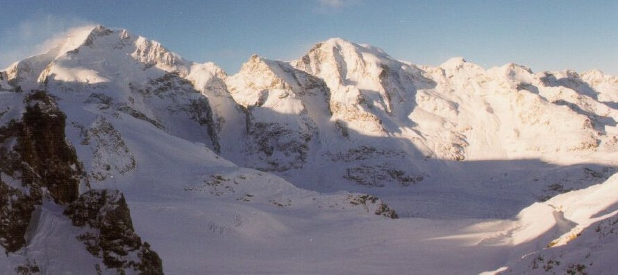 Piz Bernina ( 4049 metres ) in the Italian Alps