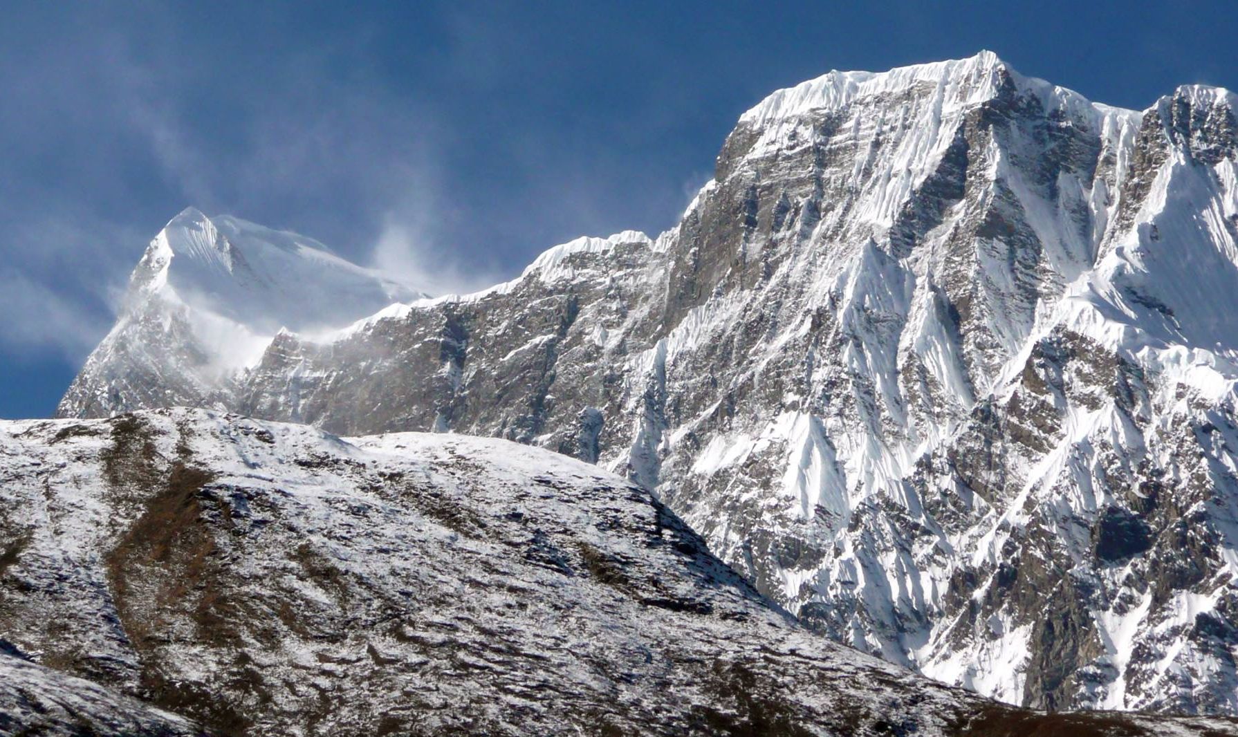 Mt.Gangapurna above Manang Village