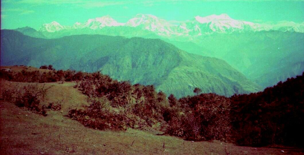 On route from Marsayangdi Valley to Pokhara