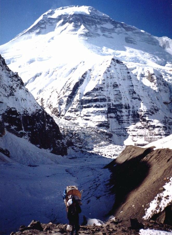 Mt. Dhaulagiri on ascent from Base Camp to French Pass