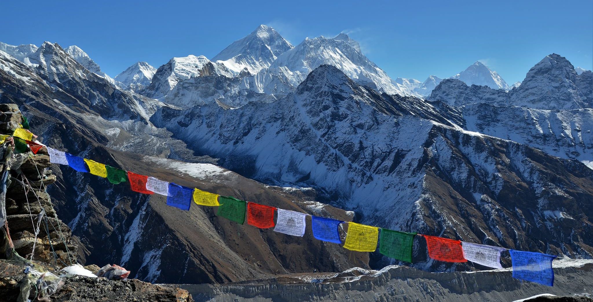 Mount Everest, Nuptse and Lhotse from Gokyo Ri