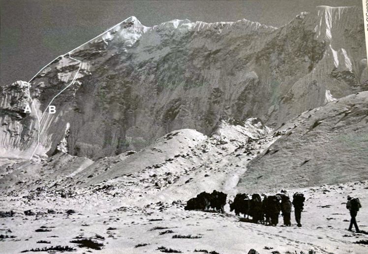 North Face of Mount Baruntse above Hongu Valley