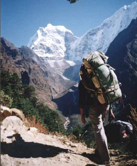 Mount Kang Taiga on route from Namche Bazaar to Tyangboche