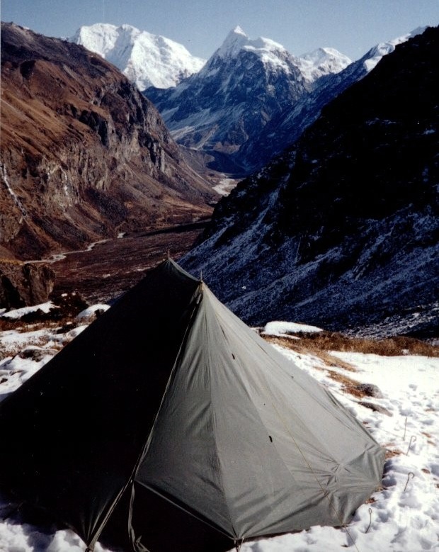 Mt.Langshisa Ri and Dome Blanc from Ganja La Base Camp