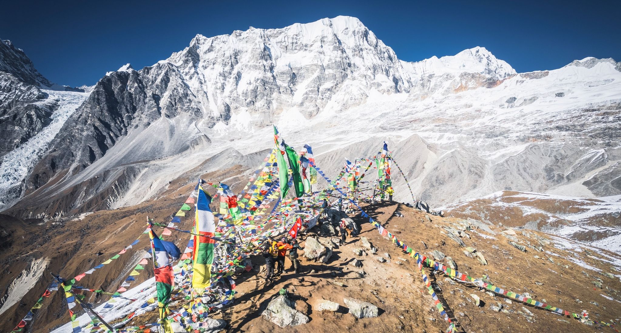 Mount Shalbachum ( 6918m ) from Tsergo Ri ( c5000m ) in the Langtang Himal