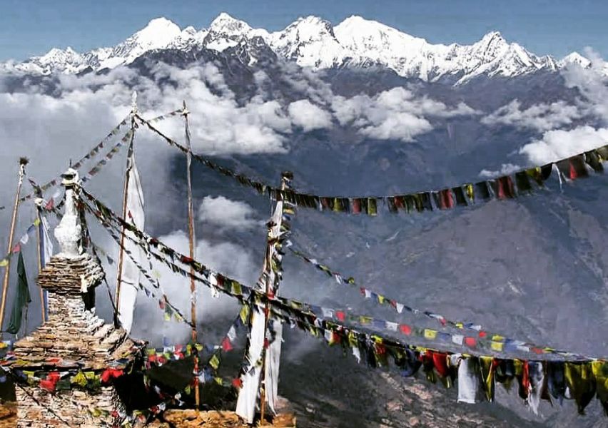 Ganesh Himal from Sheh Gompa