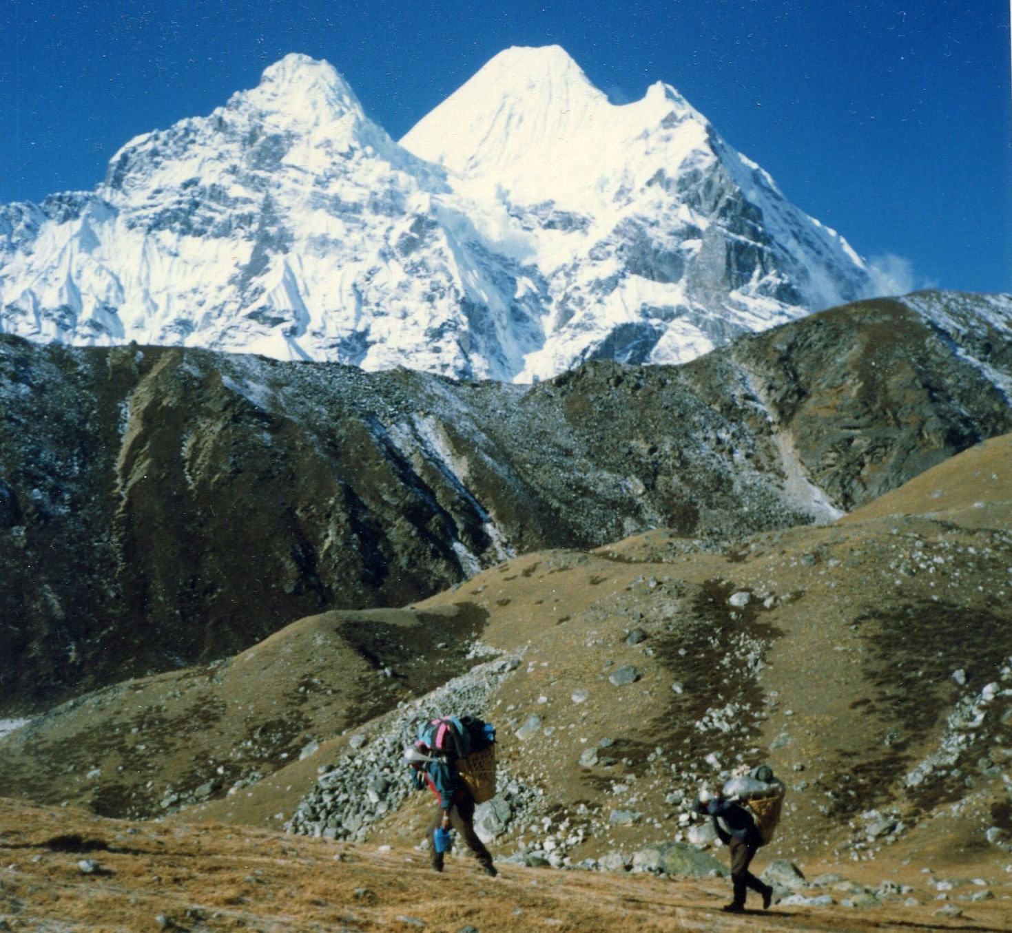 Peak 6 / Mount Tutse from Shershon in the Barun Valley