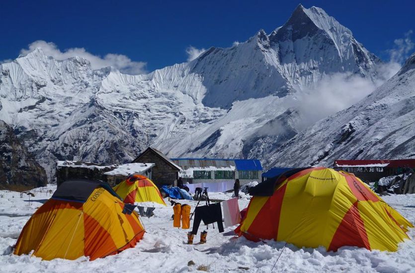 Mount Macchapucchre ( Fishtail Mountain ) from Annapurna Base Camp