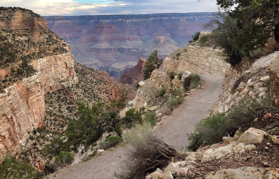 Bright Angel Trail from the South Rim of the Grand Canyon