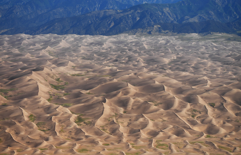 Aerial view of the Great Sand Dunes