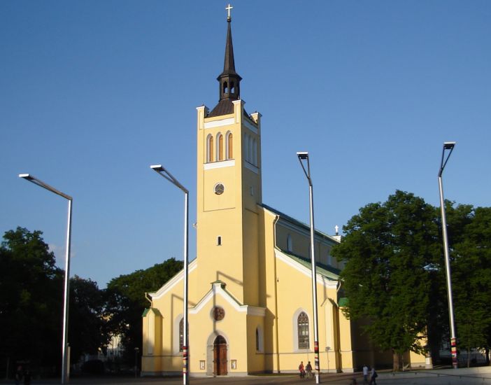 Freedom Square ( Vabaduse vljak ) in Tallin - capital City of Estonia