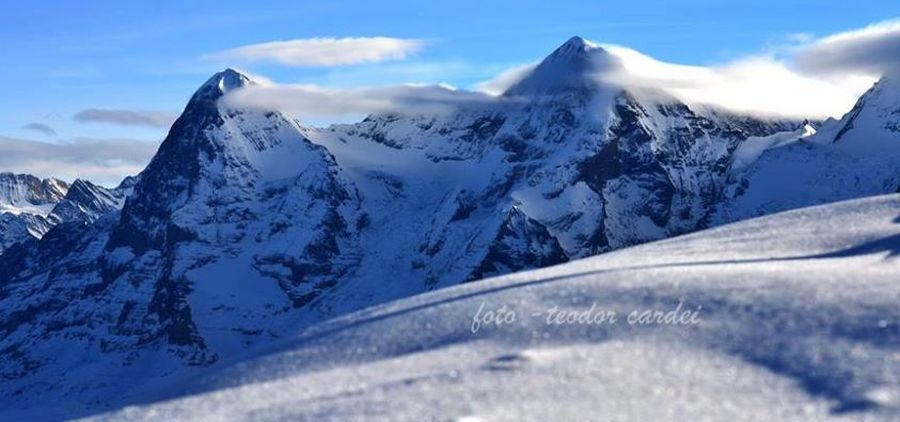 Eiger and Monch in the Bernese Oberlands of Switrzerland