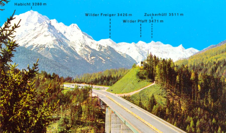 Stubai Alps in Austria from the Brenner Pass