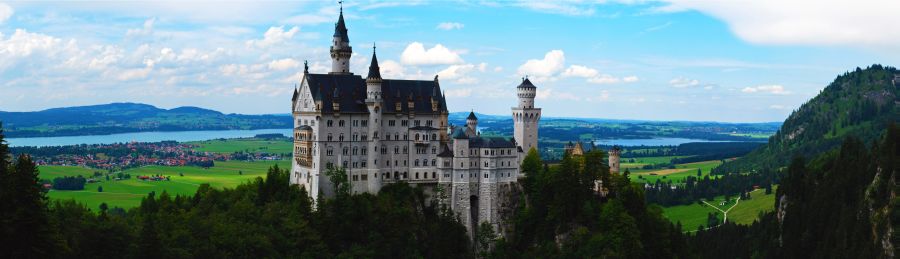 Neuschwanstein Castle in the Bavarian Region of Germany