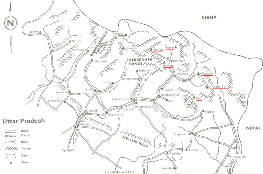 Map of Uttar Pradesh state of India