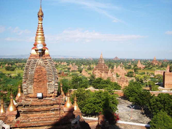 Dammayazika Paya in Bagan in central Myanmar / Burma