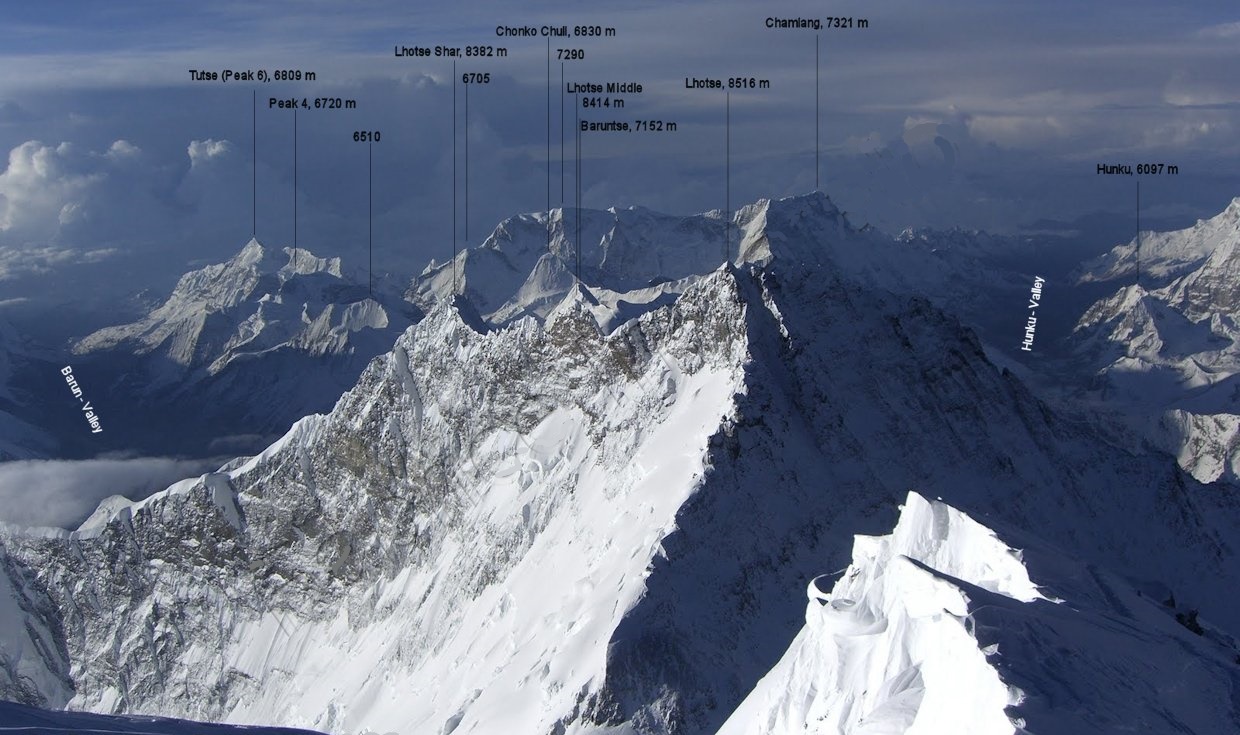 Lhotse and Everest from Makalu