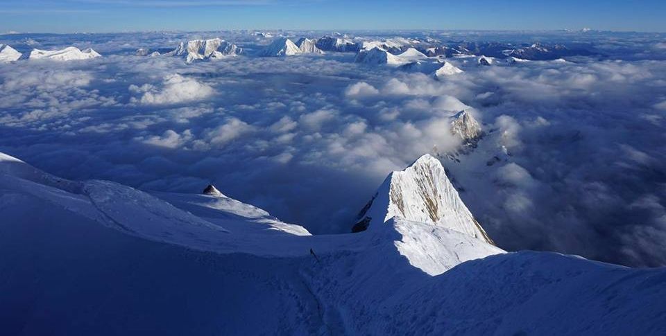 Summit view from Mount Manaslu