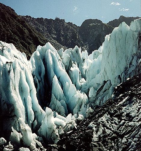 Ice-pinnacles on the Fox Glacier