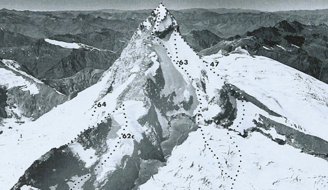 West Face of Mount Aspiring in the Southern Alps on the South Island of New Zealand