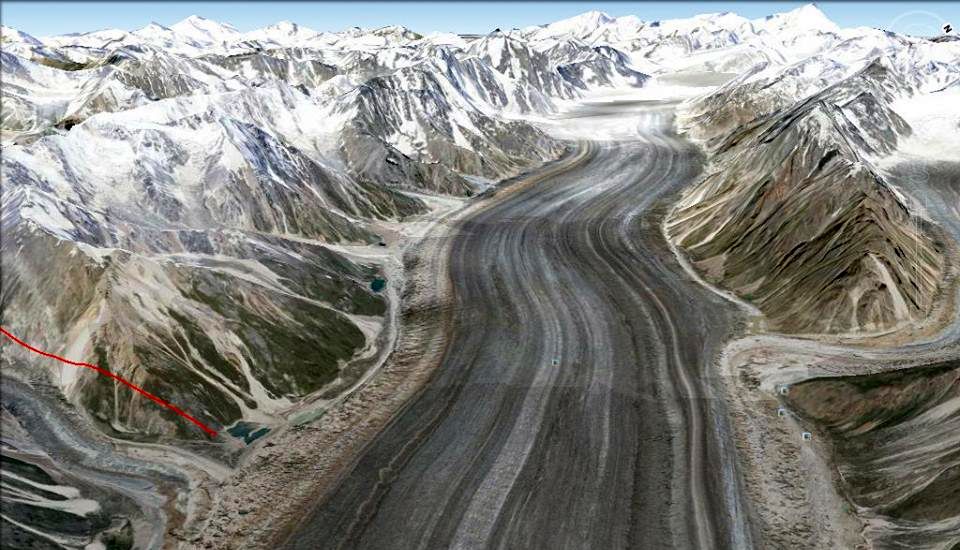 Biafo Glacier in the Pakistan Karakorum