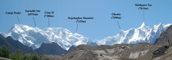 The Seven Thousanders - Shishpar ( 7611m ) in the Karakorum Mountains of Pakistan