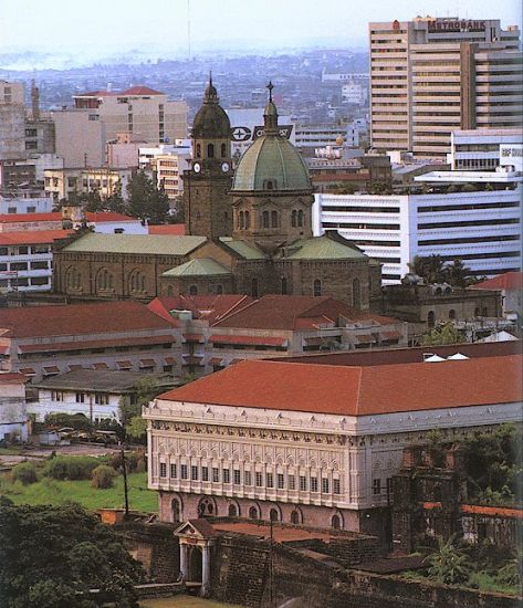 Cathedral in Manila - capital city of the Philippines