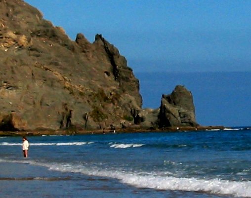 Praia da Luz in The Algarve in Southern Portugal