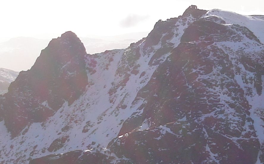 South Peak and the Eye of the Needle of The Cobbler ( Ben Arthur ) from Beinn Narnain in The Arrochar Alps