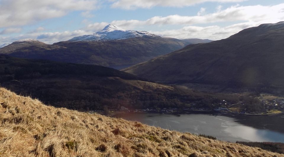 Waterfall on ascent route to Ben Arthur and Beinn Narnain