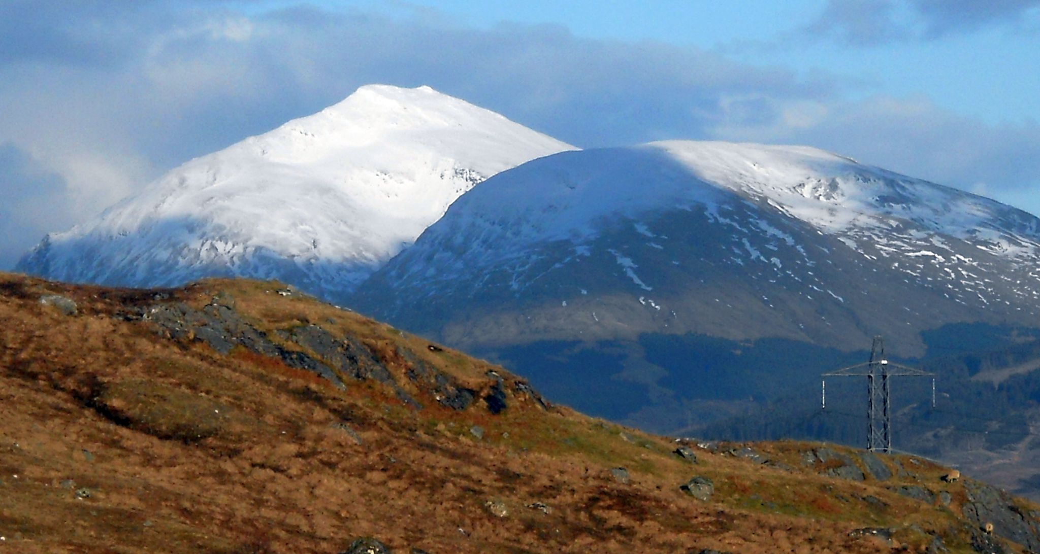 Ben Lui and Beinn Chuirn from Ben Cruachan