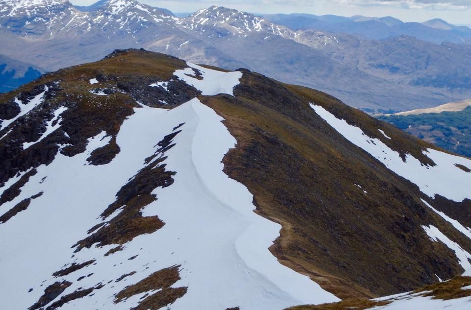 Ridge to summit of Ben Challum