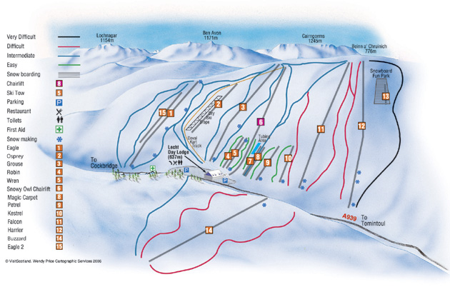 Ski Runs at the Lecht