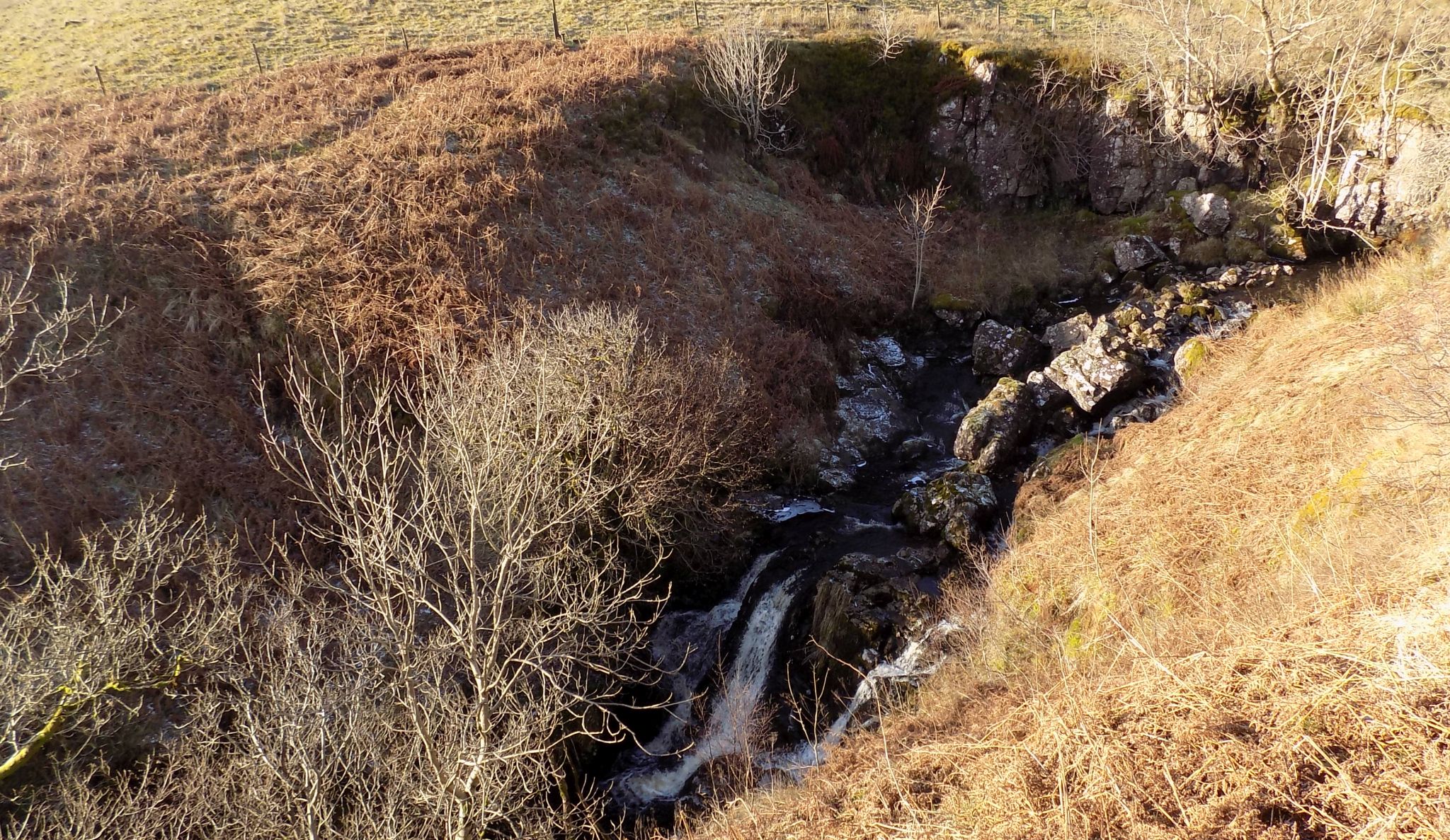 Waterfall on Ballagan Burn in the Campsie Fells