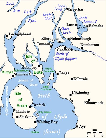 Map of the Firth of Clyde