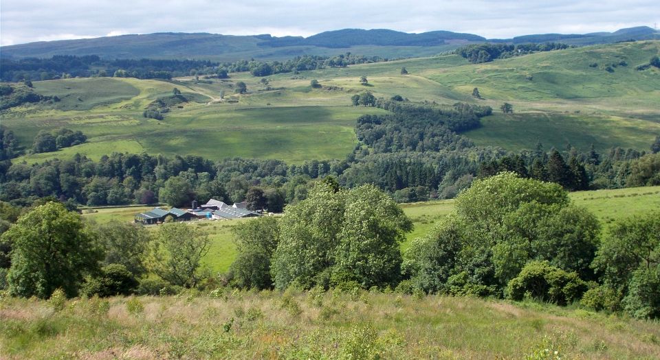 Craigbrock Farm and Kilpatrick Hills on ascent to Dumgoyne