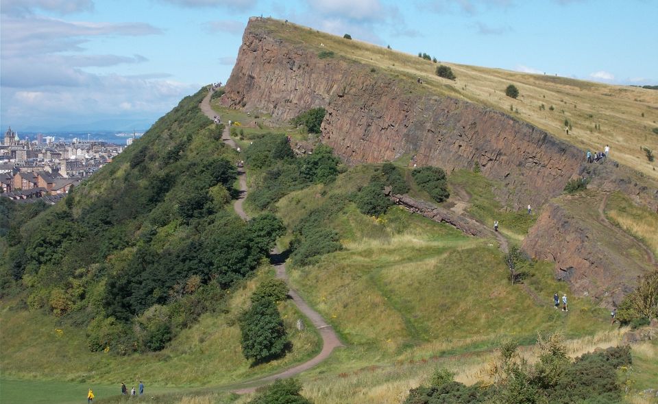 Salisbury Crags in Holyrood Park in Edinburgh