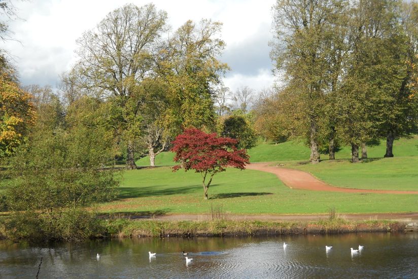 Lake in Callendar Park at Falkirk