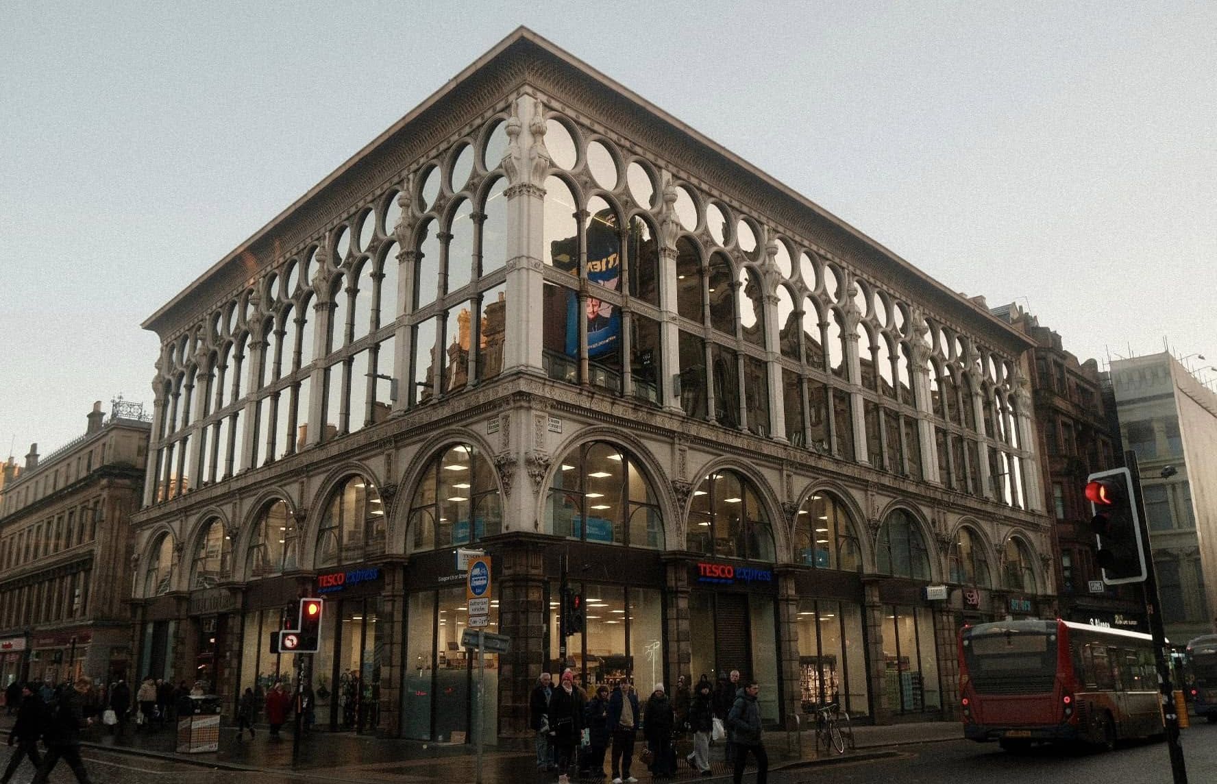 The Ca'D'Oro Building at the corner of Union Street and Gordon Street