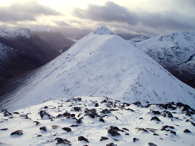 Stob Dubh on Buachaille Etive Beag ( The Little Shepherd ) in Glencoe in the Highlands of Scotland