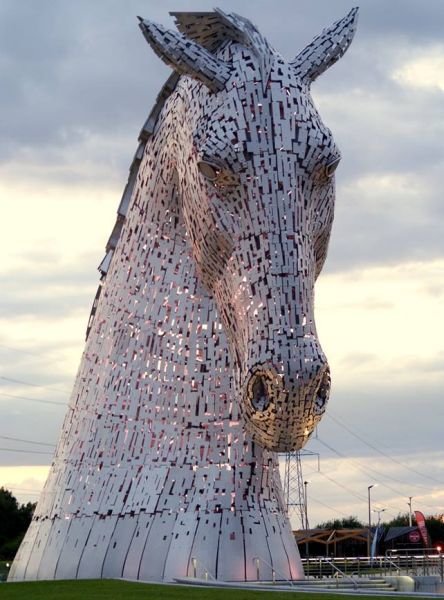 The Kelpies at Carron Sea Lock on the Forth and Clyde Canal