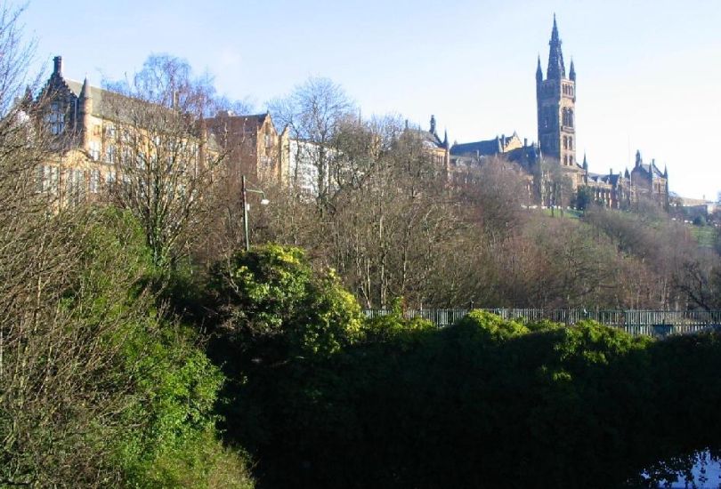 Glasgow University from River Kelvin