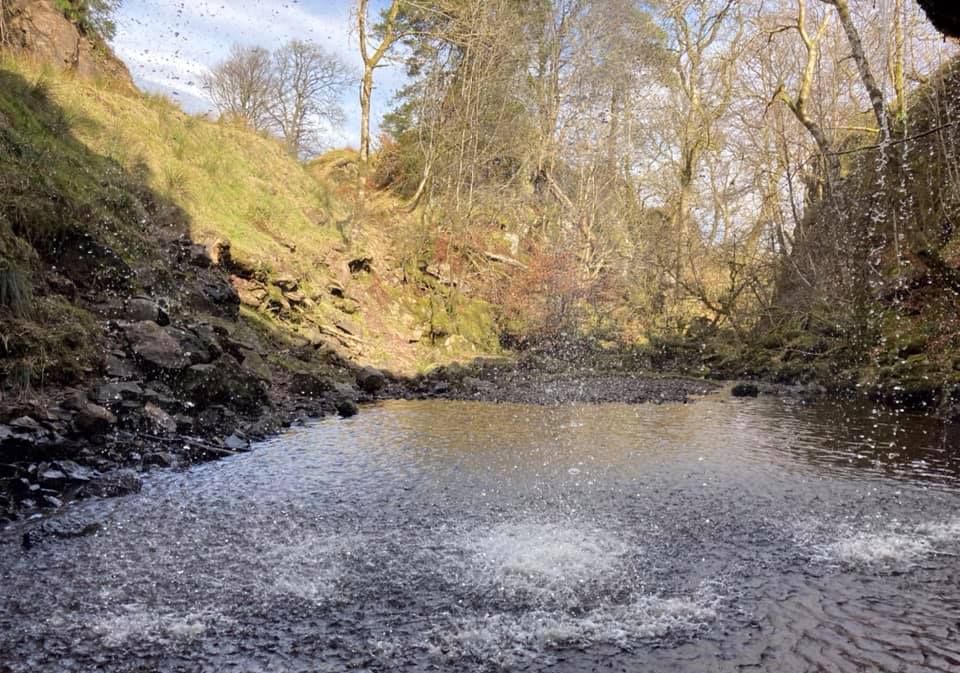 From behind the Auchineden Spout in Greenan Glen