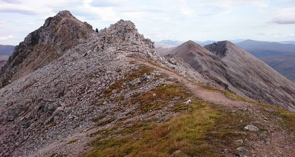 Summit Ridge of Beinne Eighe in Torridon Region of NW Scotland