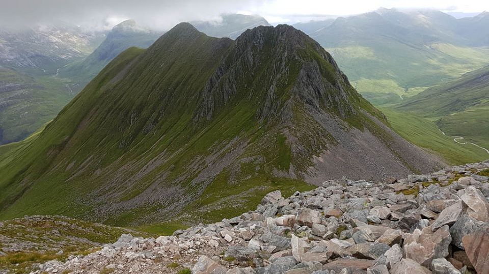 An Gearanach from Stob Coire a' Chairn in the Mamores above Glen Nevis