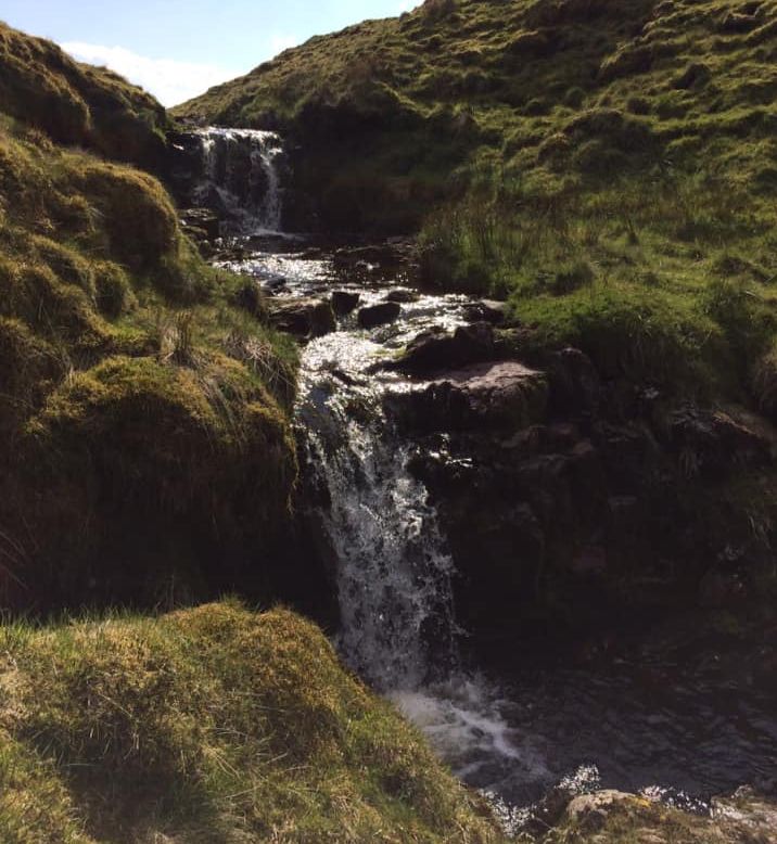 Waterfalls on overflow from Birkenburn Reservoir