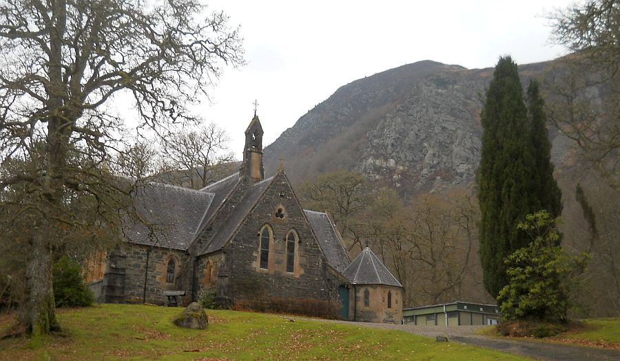 Church beneath Craigmore on outskirts of Aberfoyle