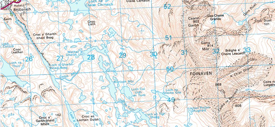 Map of Foinaven