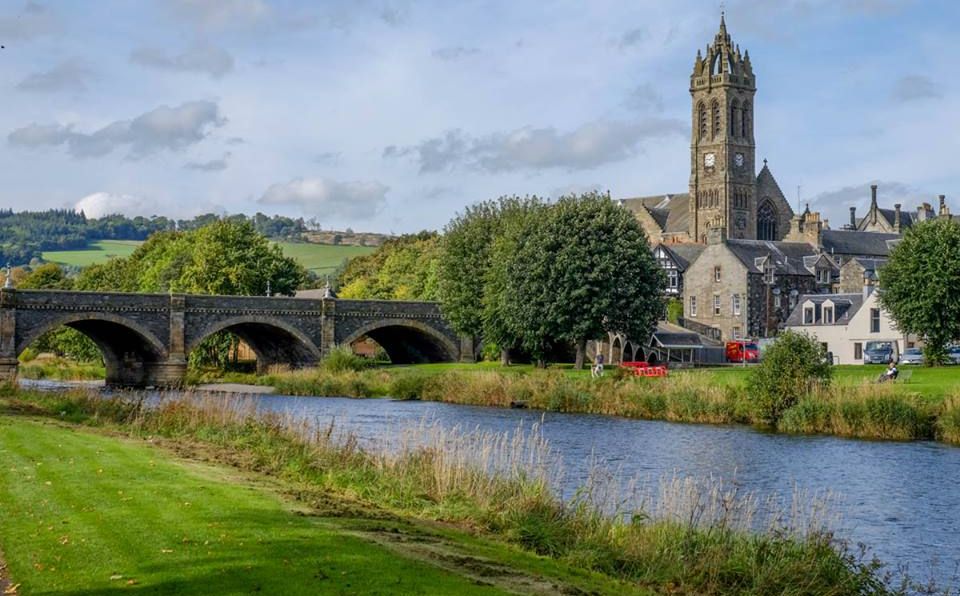 Road Bridge over the River Tweed at Peebles