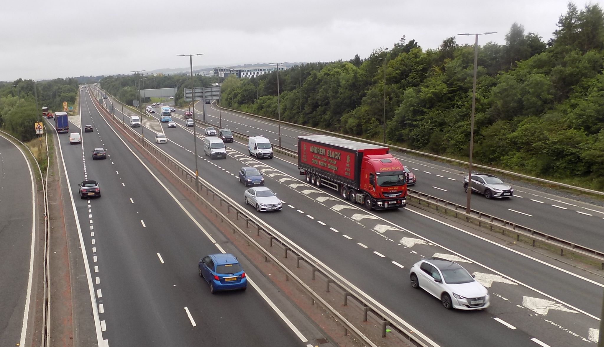 Edinburgh City Bypass from the Scott Russel Aqueduct on Union Canal